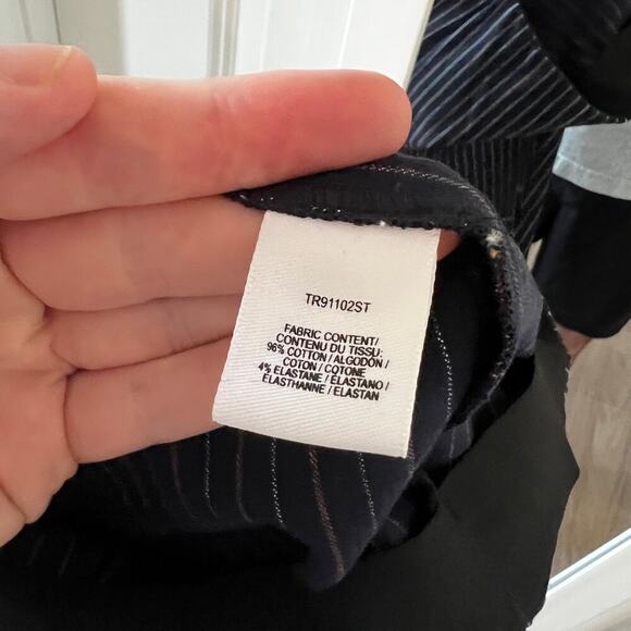 B136 Derek Lam 10 Crosby Striped Pull On Pants with Back Zipper Size 4 - Picture 7 of 7